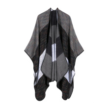 Women's Printer Shawl Wrap Fashionable Vintage Pattern Open Front Poncho Cape